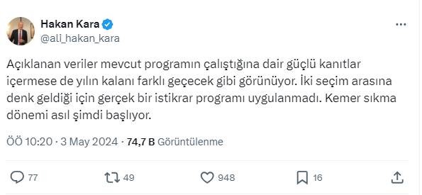 Hakan Kara: Kemer sıkma dönemi başlıyor 9